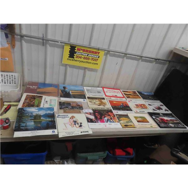 18 Calenders 1990s (1) 1969 , Most are Tractor