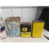 Image 5 : 7 Oil Cans 1 Gal + 2 Gal : BA, JD, Shell, Texaco, Prestone
