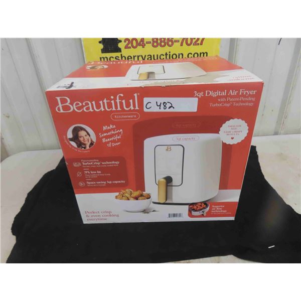 New Beautiful 3qt Digital Air Fryer 