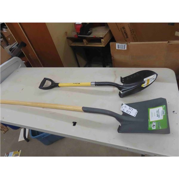 2 New Hand Yard Tools : Spade, Shovel