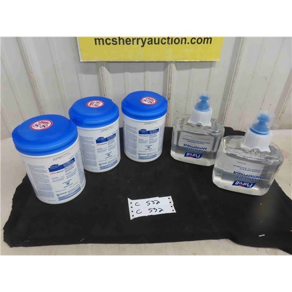 2 New Purell Sanitizer Hand Rub Gel 2400ml , 3 New 