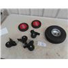 Image 1 : New Set of 4 Caster Wheels 3'' , 2 New 6x1.5 Solid Rubber Wheels  