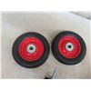 Image 5 : New Set of 4 Caster Wheels 3'' , 2 New 6x1.5 Solid Rubber Wheels  