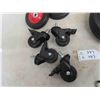 Image 8 : New Set of 4 Caster Wheels 3'' , 2 New 6x1.5 Solid Rubber Wheels  