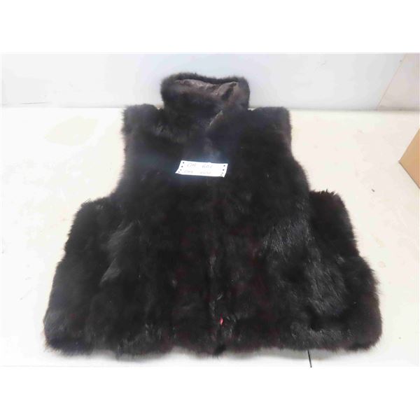 100% New Zealand Oppossum Fur Vest Lined Size Medium