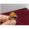 Image 5 : Vintage Sterling Silver + Baltic Amber Oval Ring Size 6