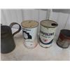 Image 4 : 9 Oil Cans , Related Auto Products : Esso, Quaker State, 