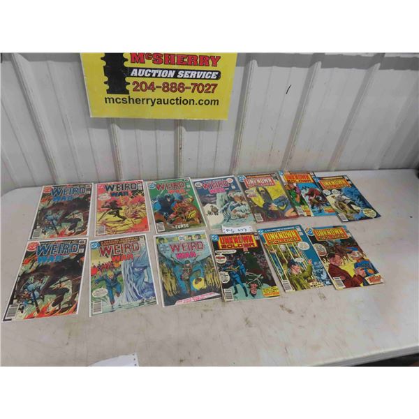 13 DC Comics: Weird War, Unknown Soldier 25c-50c