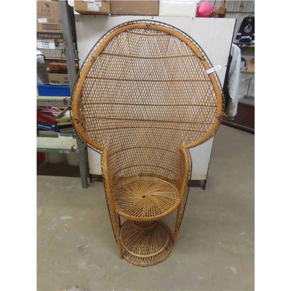 Wicker Fan Back Chair 