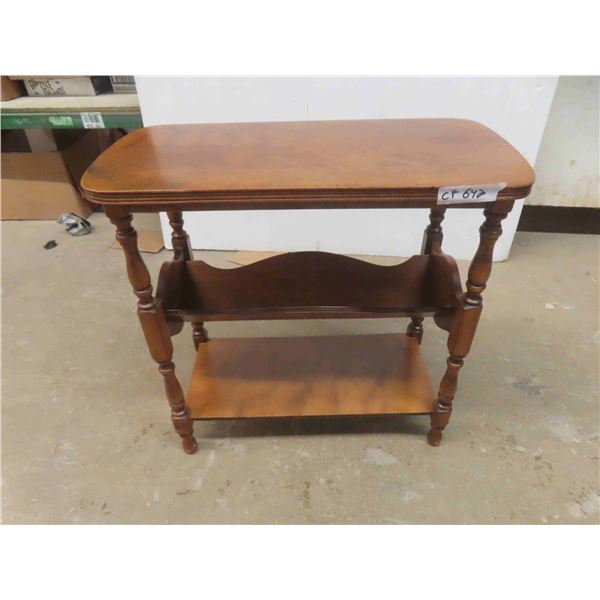 Walnut Magazine Stand 23'' x 24'' x 12'' 