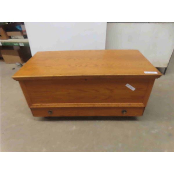 Oak Cedar Lined Chest with Bottom Drawer 22'' x 44''