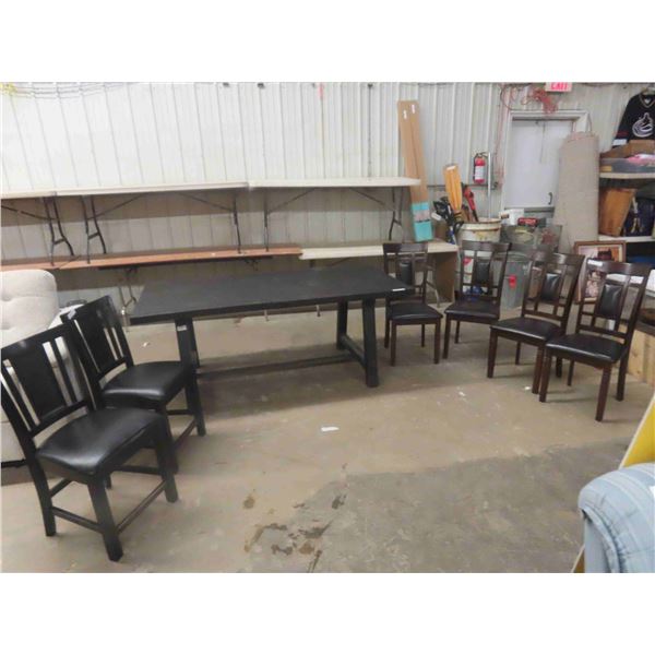 Kitchen Table 30'' x 76'' x 40'' & 6 Chairs 
