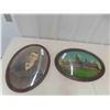 Image 1 : 2 Oval Convex Glass Picture Frames : Gentlemens, Parliament