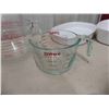 Image 3 : 2 Pyrex Mixing Bowls with Pour Lip , 3 Casserole  Dishes, Bean Pot 