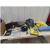 Image 1 : Camping Items: NOS Mosquito Shield, Rain Suit, Folding Stool, 