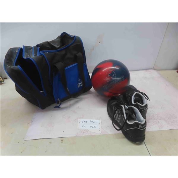 10 Pin Bowling Size 7 1/2 Bowling Shoes with Bag 