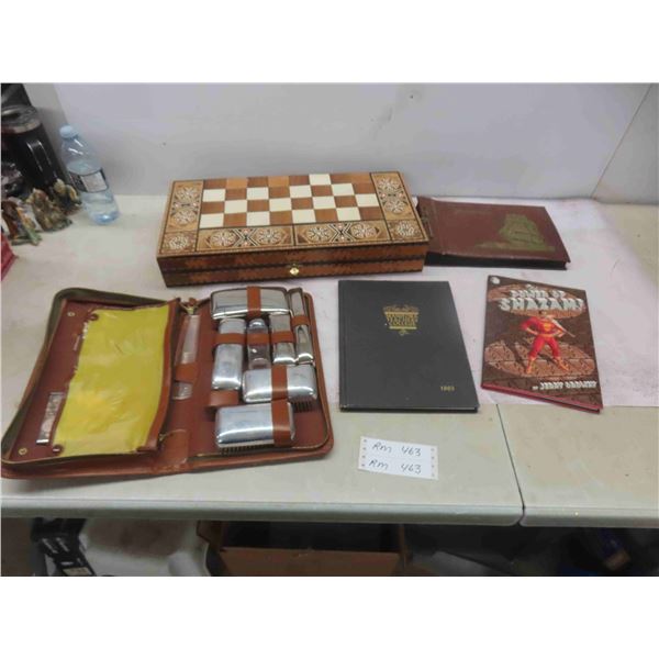 Backgammom Board, Checker Board, Vintage Photo Album,