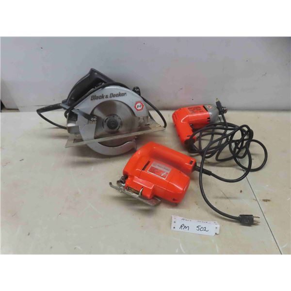 Black & Decker Power Tools : 7 1/4'' Circular Saw, Jigsaw,