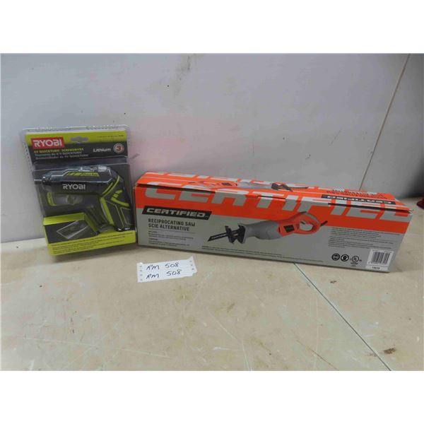 New Ryobi 4V Quick Turn Screwdriver , Certified Power 