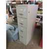 Image 1 : Metal Filing Cabinet 5 Drawers 58'' x 15'' x 28'' 