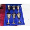 Image 2 : Silver Plated Trays, Goblets, Brass Candle 