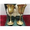 Image 9 : Silver Plated Trays, Goblets, Brass Candle 