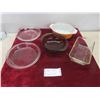 Image 1 : Pyrex Casserole Dish with Lid, 2 Pie Plates, Loaf Pan &