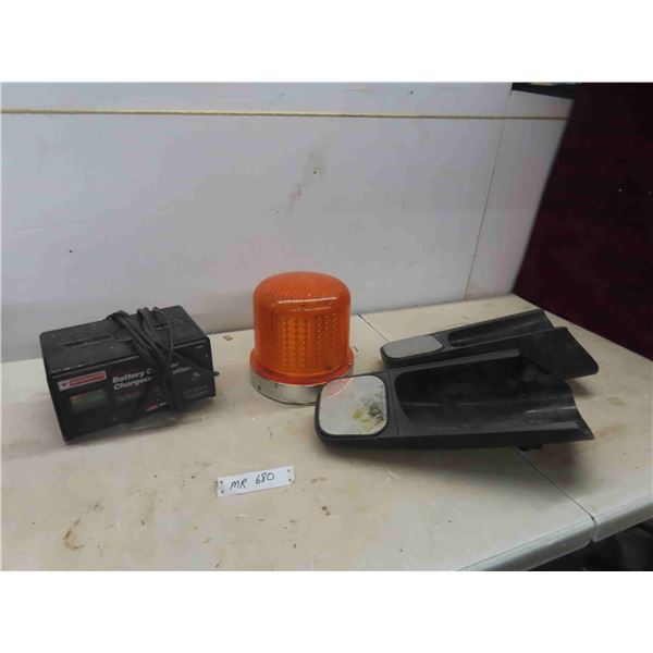 Battery Charger, Caution Beacon , 2 Towing Mirrors 