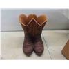Image 6 : Wood Carving 22'' Tall , New Cowboy Boot, Planter,