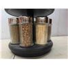 Image 5 : Revolving 2 Tier Spice Rack with 16 Jars of Spice 