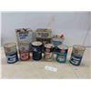 Image 1 : 9 Gulf Cans: Oil, Cleaning Solvent, Charcoal Starter, Some