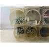Image 10 : Glass Jar and Metal Organizer Bins of Fasteners, 