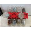 Image 3 : Glass Jar and Metal Organizer Bins of Fasteners, 