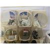 Image 8 : Glass Jar and Metal Organizer Bins of Fasteners, 