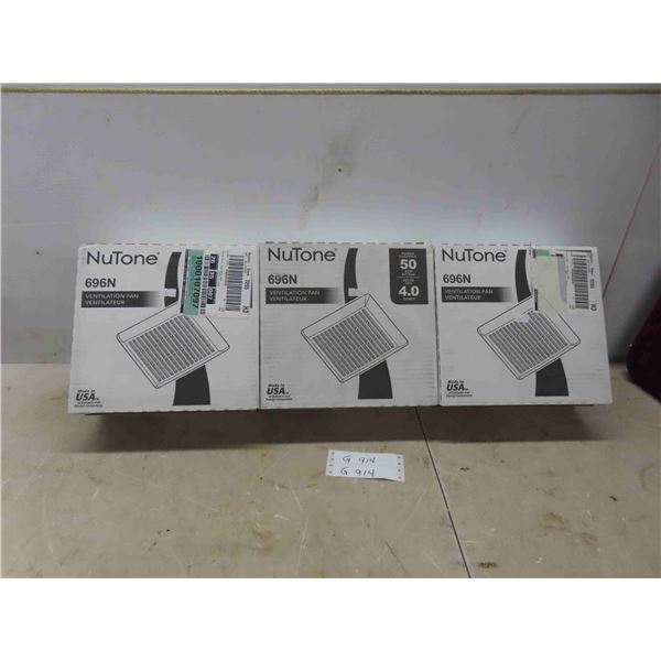 New 3 Nutone Ventilation Fan 