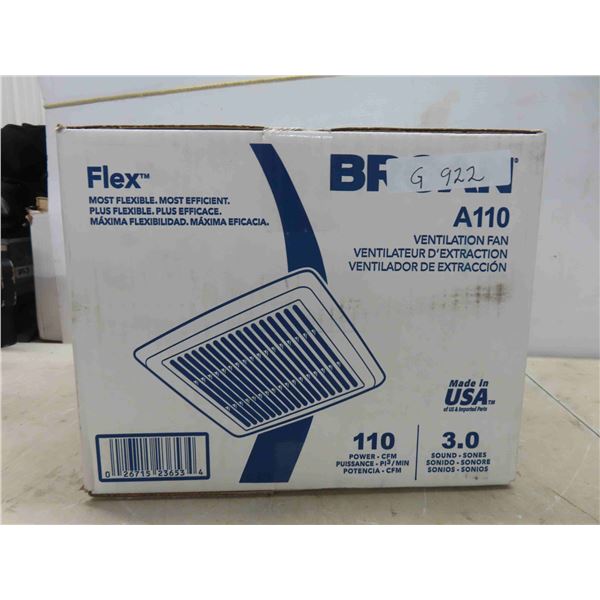 New Broan Flex A110 Ventilation Fan 