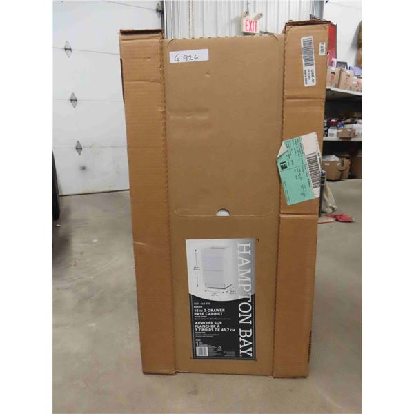 New Hampton Bay 18'' 3 Drawer Base Cabinet White