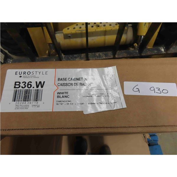 New Euro Style Base Cabinet 36'' White Finish 