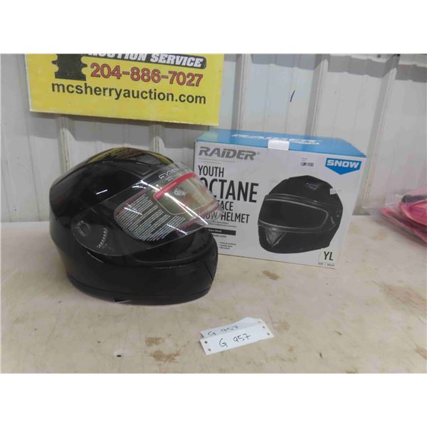 New Raider Youth Full Face Snow Helmet Size Large