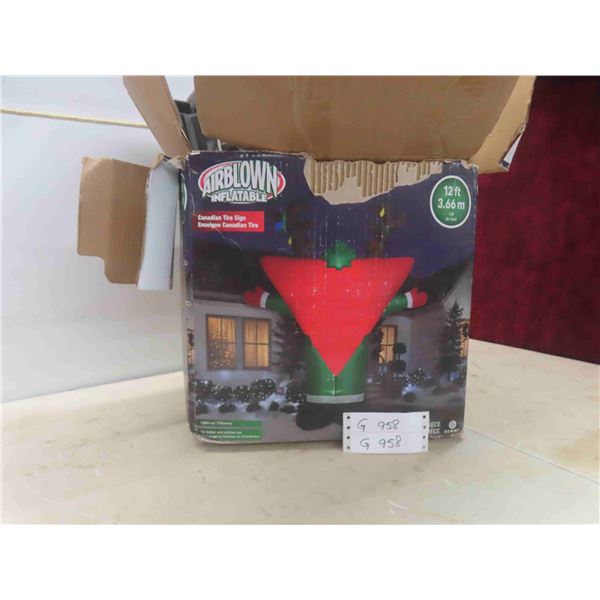 Inflatable Canadian Tire Sign Blow Up Display 12ft