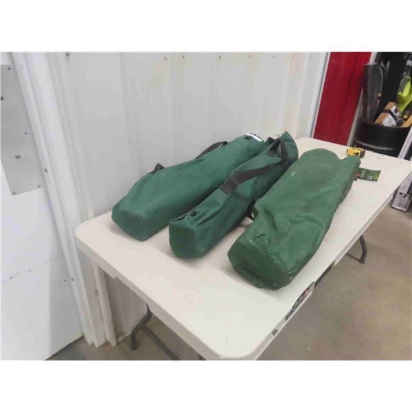 3 Folding Leg Yard Chairs with Bags 