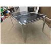 Image 2 : Chrome Leg Glass Table 30'' x 61'' x 39'' 