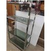 Image 2 : Chrome/Glass 4 Tier Open Shelf 72'' x 29'' x 15'' 