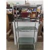 Image 4 : Chrome/Glass 4 Tier Open Shelf 72'' x 29'' x 15'' 