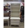 Image 2 : 3pce Bedroom Set: Dresser with hutch 77'' x 32'' x 19'',