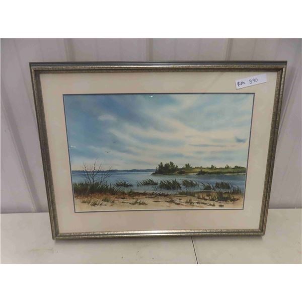 Framed Water Color by KF Martin 29''x  23'' 