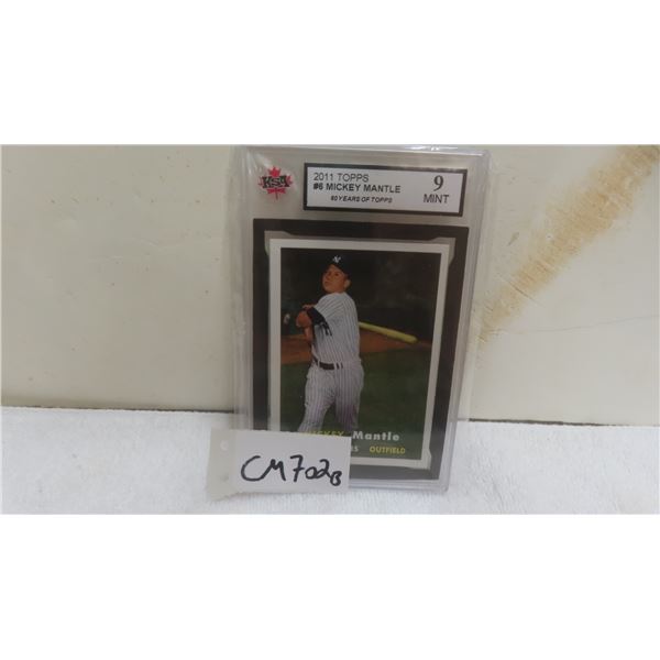 Graded Mickey Mantle Baseball Card