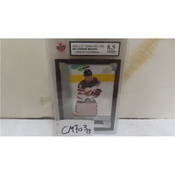 Graded Connor Bedard Team Canada Card