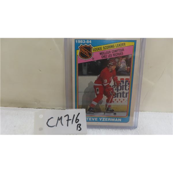 Steve Yzerman Rookie Scoring Leader Card