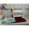 Image 1 : Wood Bunk Bed Complete with Blankets and Pillows 21'' x 